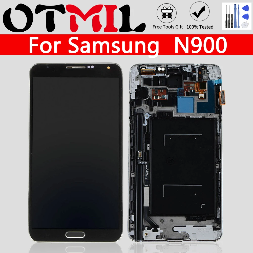 ЖК дисплей Super Amoled 5 7 дюймов для SAMSUNG GALAXY N900 сенсорный экран дигитайзер рамка N900A