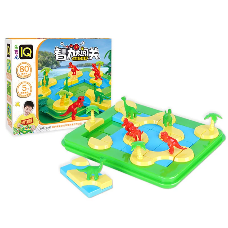 Mystic Islands Save Dinosaur 3D Path-Building Game Board Game Funny STEM Focused Prehistoric Brain Game Puzzle Game Kids Gifts