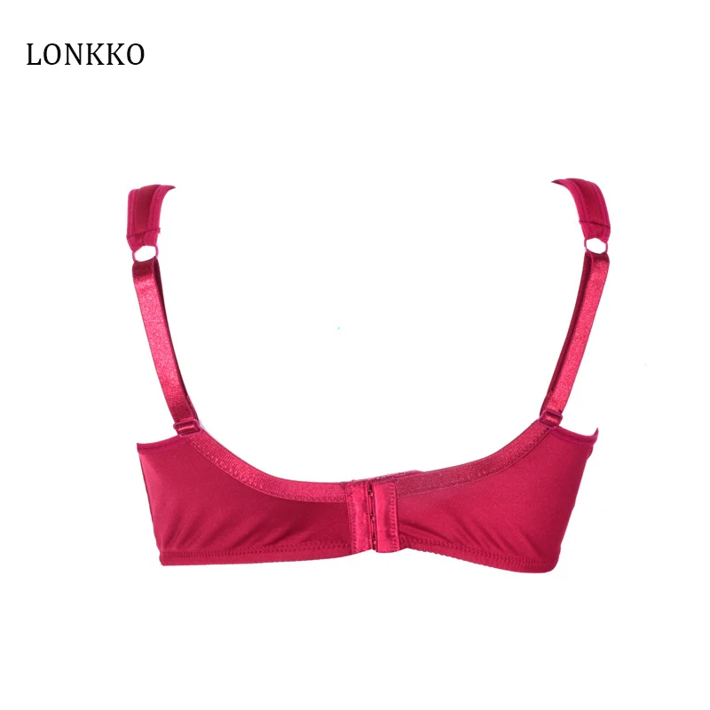 Однотонные бюстгальтеры красного цвета больших размеров женское Бесшовное