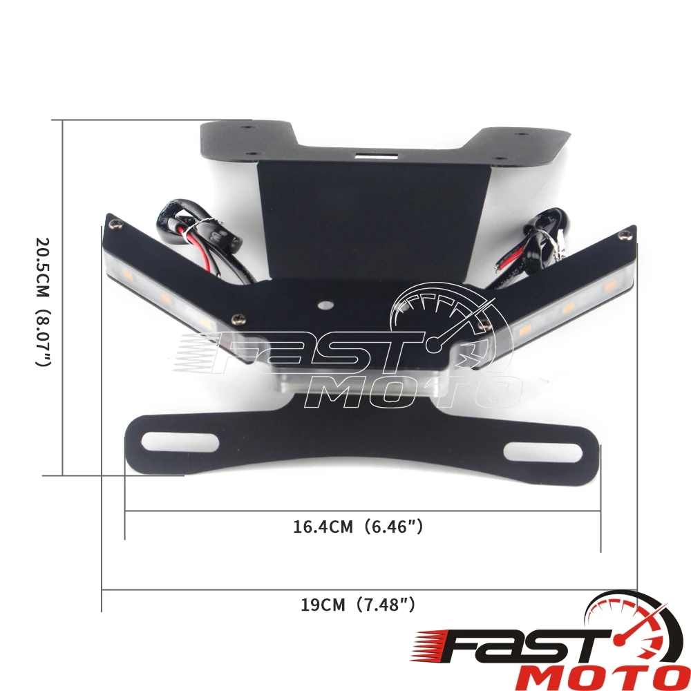 For Yamaha YZF-R25 YZF-R3 MT-25 MT-03 Motorbike Tail Tidy License Holder Rear Registration Plate Bracket W/ Turn Signal Light |