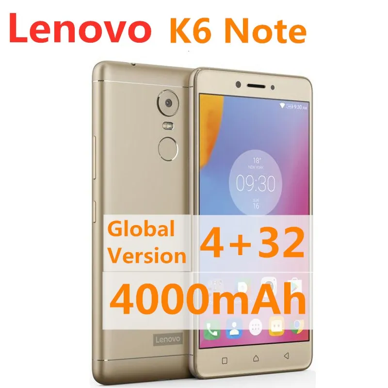 Lenovo K6 Note смартфон с 5 дюймовым дисплеем восьмиядерным процессором Snapdragon 430 ОЗУ 4 Гб