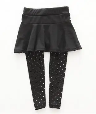 black with dot Лосины для девочек теплые лосины для малышки Леггинсы Юбка-брюки леггинсы для девочек Детские Теплые леггинсы Bootcut для 2-5лет - Цвет: black with dot