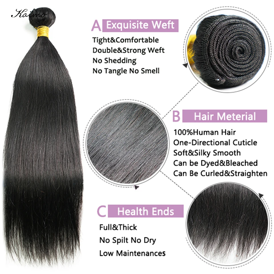 

Straight Hair Bundles Deal Human Hair 1/2/3/4 Bundles Remy Indian Hair Bundles