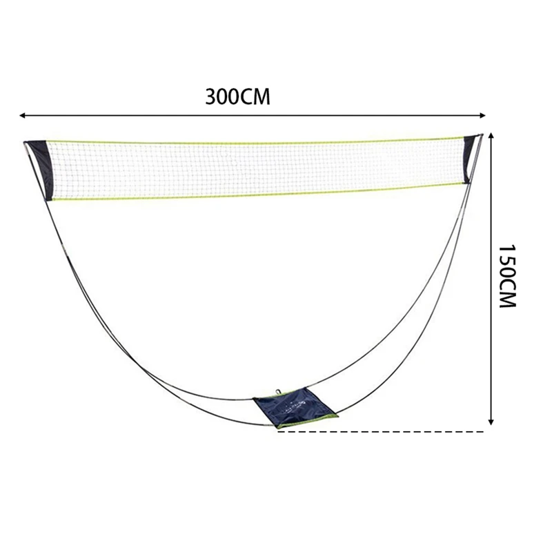 

2021 New Portable Folding Movable Tennis Badminton Net Frame-3 Meters Portable Net Frame