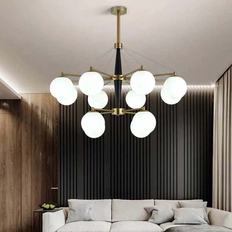 Люстра скандинавского дизайна освещение современная стеклянная лампа для