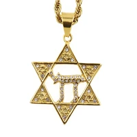 necklace jewish star of david necklace long chain womens necklace fashion