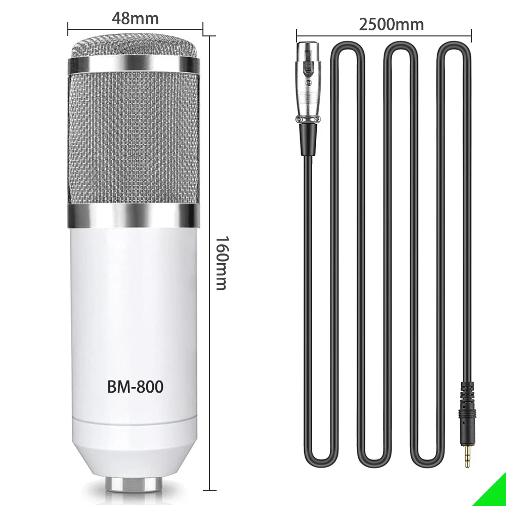 Конденсаторный микрофон BM800 компьютерная запись якорь сеть звук K Song|Микрофонные