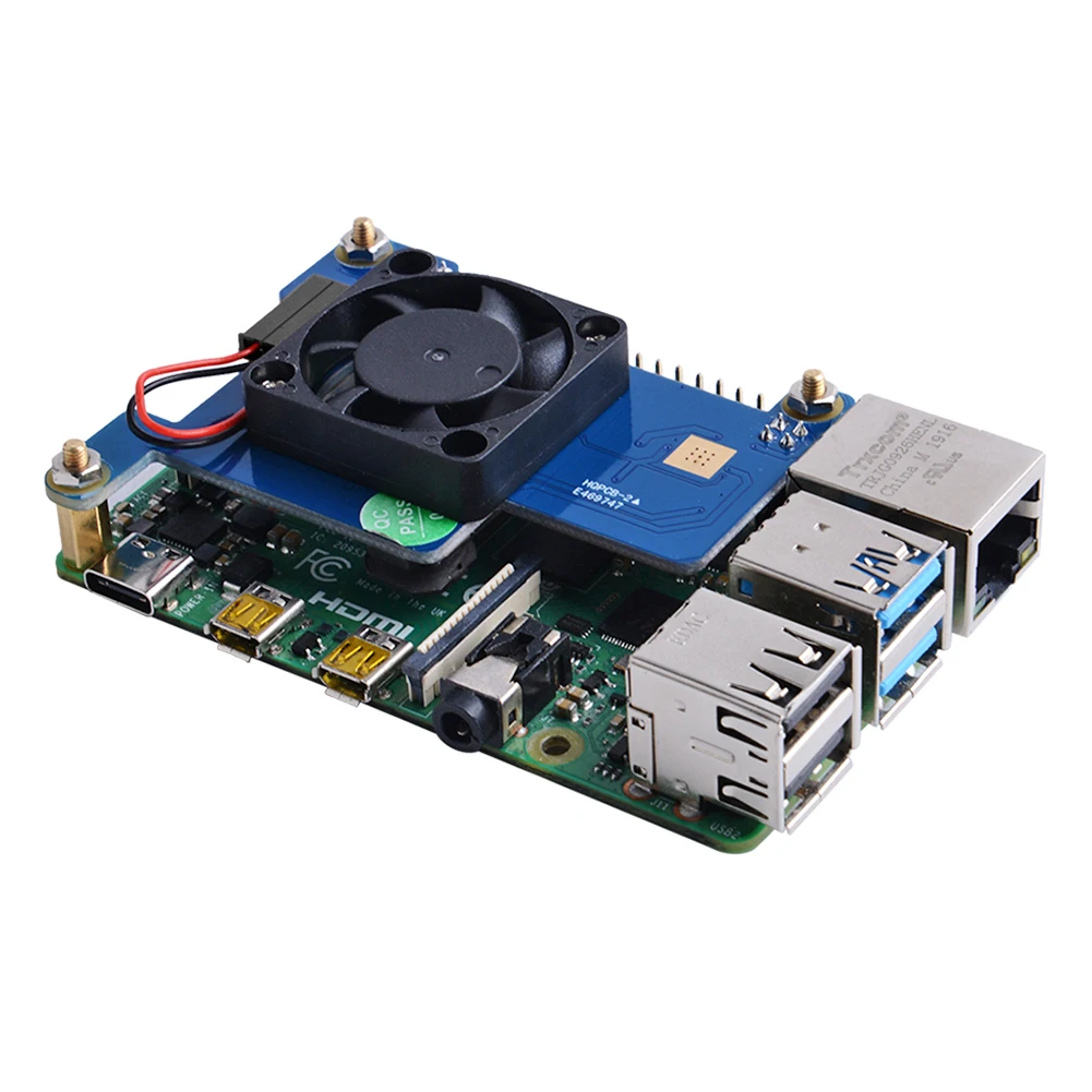 

5V POE Adapter Module Power Over Ethernet Board with Cooling Fan for Raspberry Pi 4B/3B+/3B Computer Components