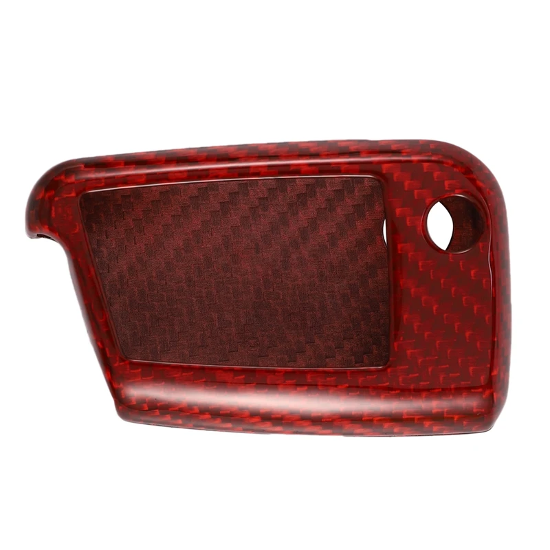 Красный чехол из настоящего углеродного волокна для ключей Fob подходит Golf 7 MK7 Skoda |