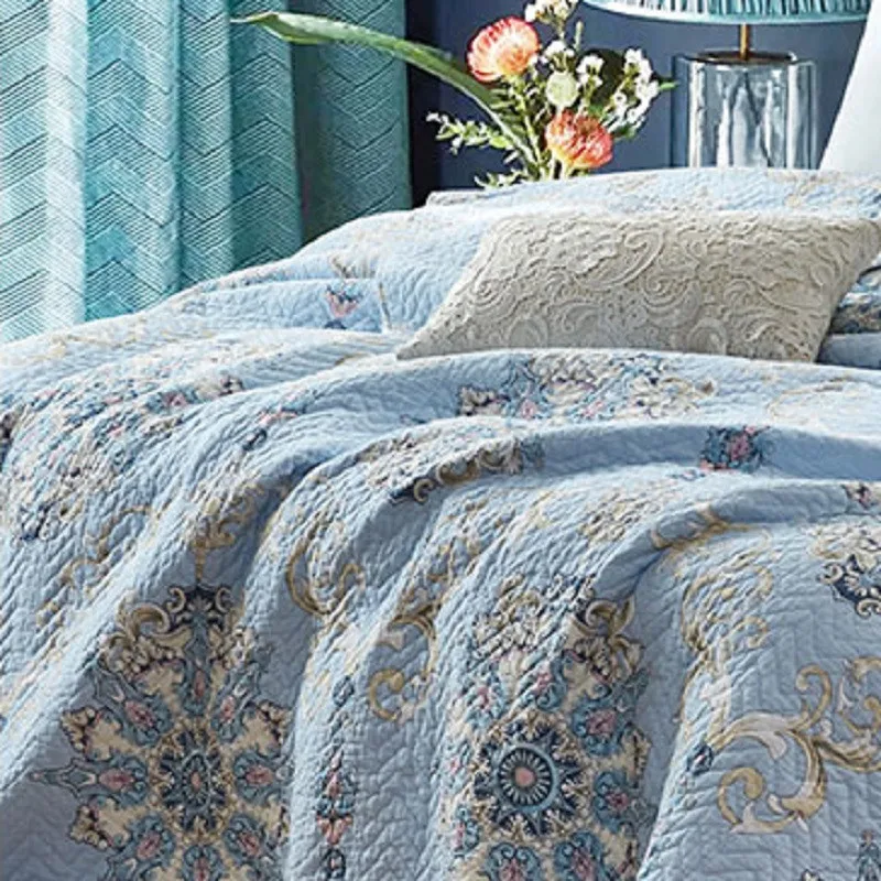 

Fashion Bedding Cotton Quited Bedspread 230*250cm Elegant Summer Duvet Quilt Blanket European Coverlet Cubrecam Bed Cover Colcha