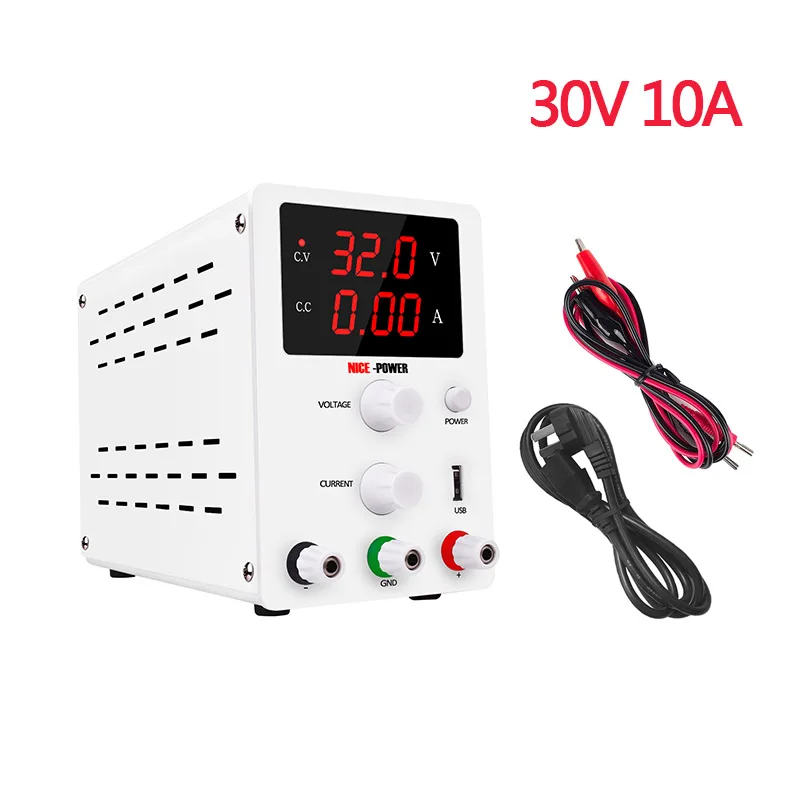 R-SPS3010(White) GPS3010D Wanptek Регулируемый лабораторный источник питания постоянного тока переменный 30 в 10 А Регулируемый силовой модуль цифровой импульсный источник питания - Цвет: R-SPS3010(White)