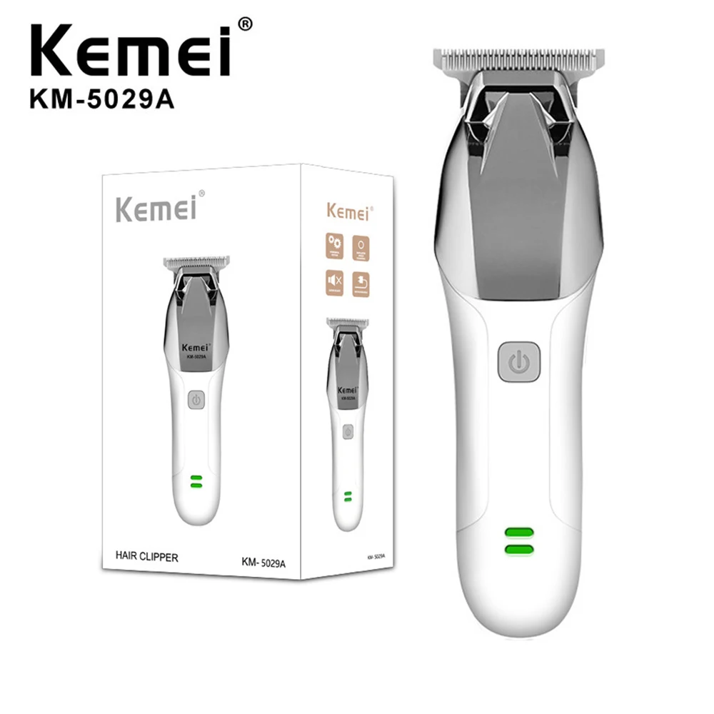 

Kemei Barber Clippers Hair Trimmer KM-5029A Haircut Machine Hair Trimmer USB Rechargeable Electric Hair Clipper Powerful