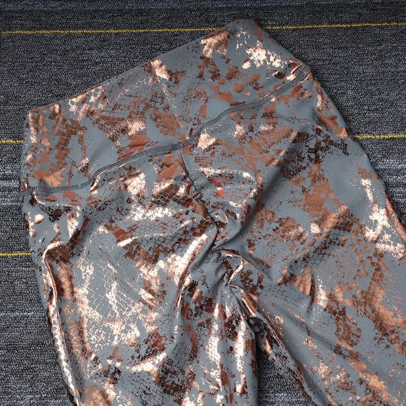 

2021 New Snakeskin Pattern Push Up Fitness Leggings Women Sexy Peach Hip Legging High Waist Sports Tight Stretch Yoga Pants