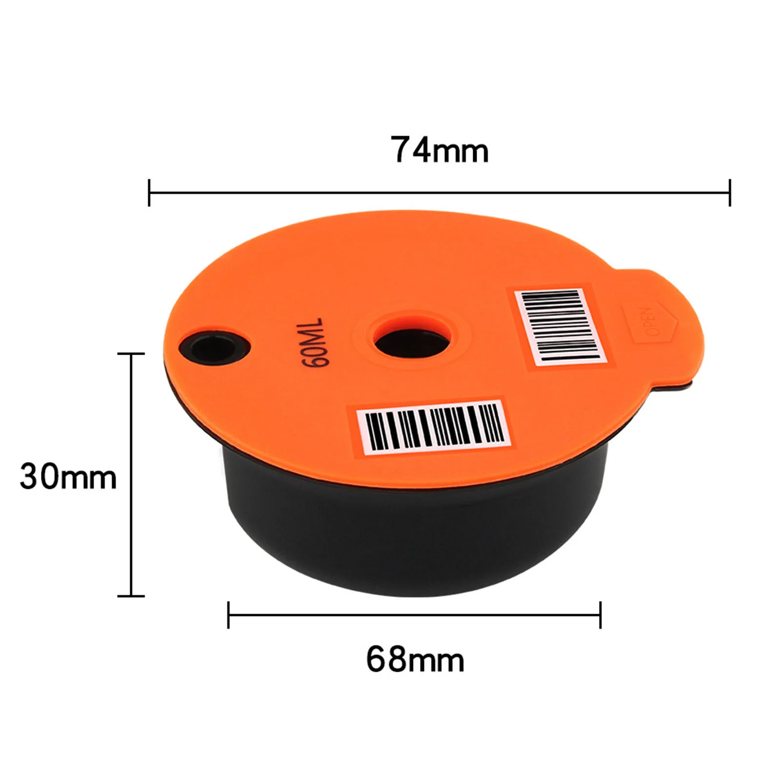 

60/180ml Reusable Coffee Capsules For BO-SCH Machine Tassim # Refillable Coffee Capsule Pod With Slicone Lid Coffee Capsule Hold