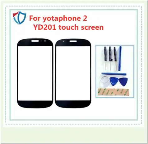 100% хорошее рабочее Переднее стекло для сенсорного экрана yotaphone 2 YD201 | Мобильные