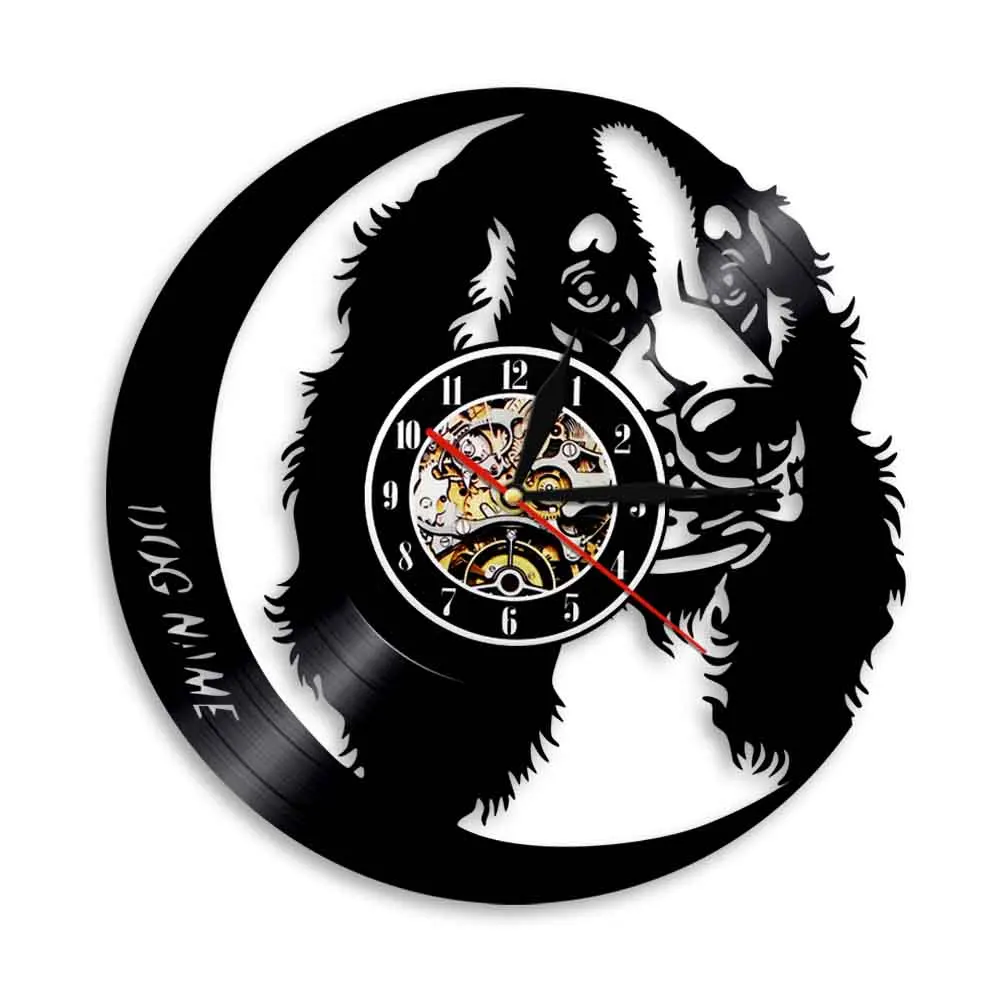 Настенные часы с надписью Labrabor на заказ виниловые настенные украшения