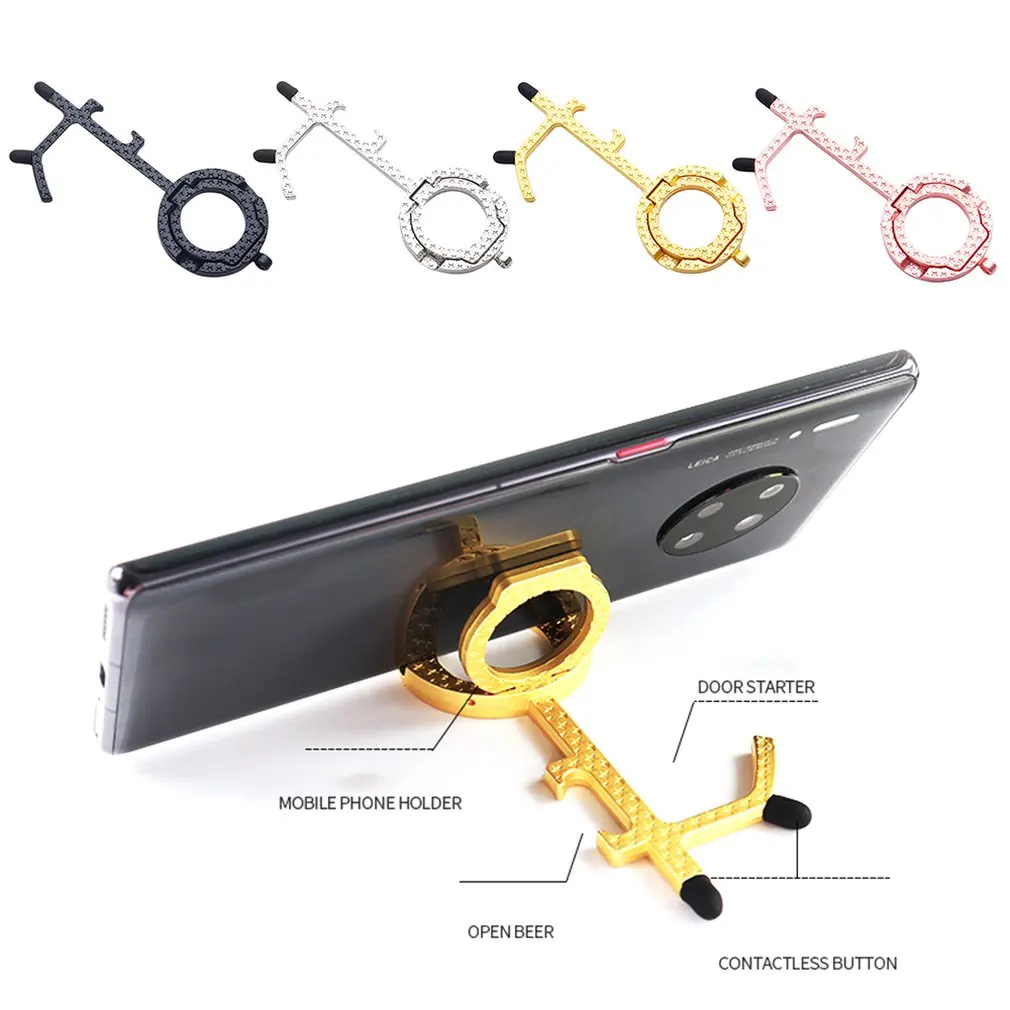 

No-Touch Door Opener Multifunction Elevator Button Contactless Safety Door Opener Key Beer Trigger Key
