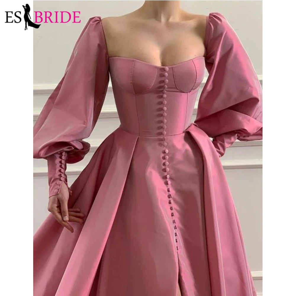 

Платье Oldrose женское для выпускного вечера, элегантное вечернее с U-образным вырезом и длинным рукавом