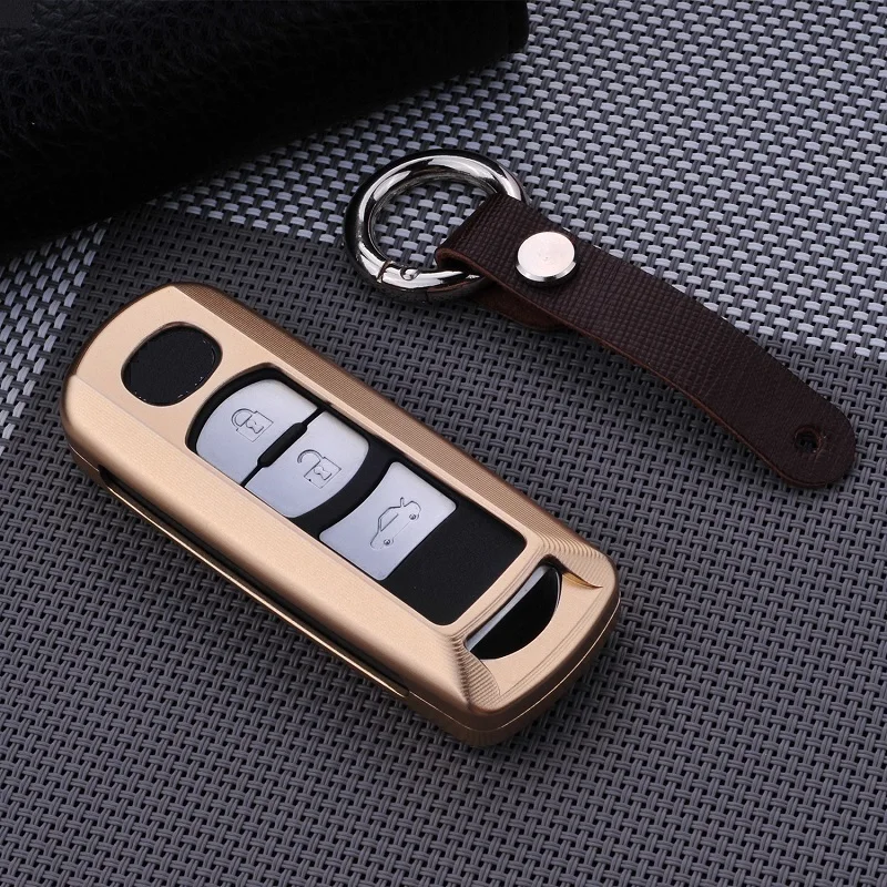 Алюминий сплав оболочки держатель Автомобильный ключ чехол крышка для ключей в