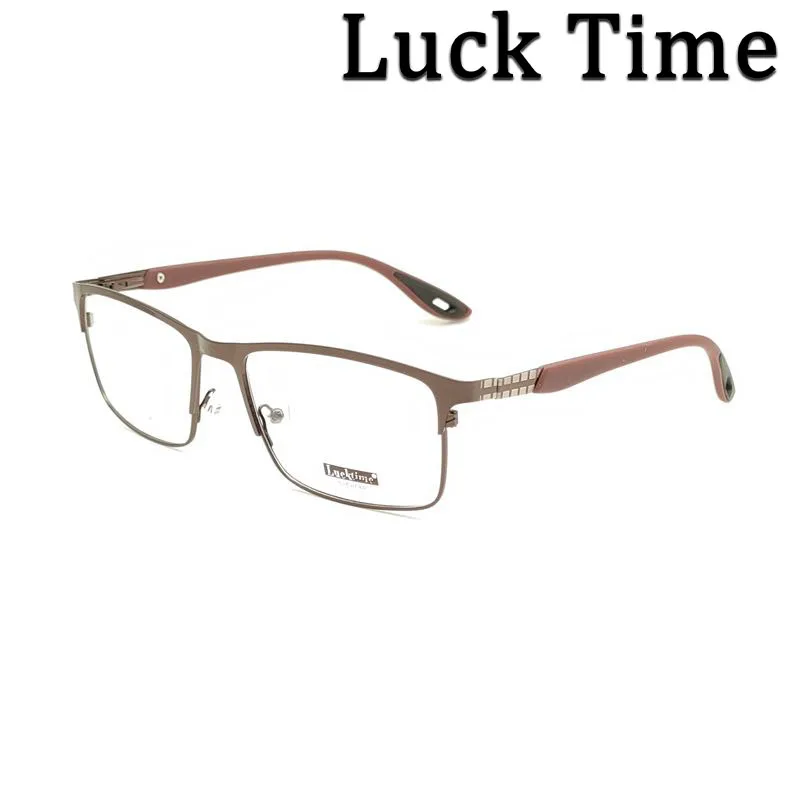 

Модные металлические очки Luck Time 2021 Ретро квадратные очки для близорукости мужские оправы для очков по рецепту LuckyTime #1751