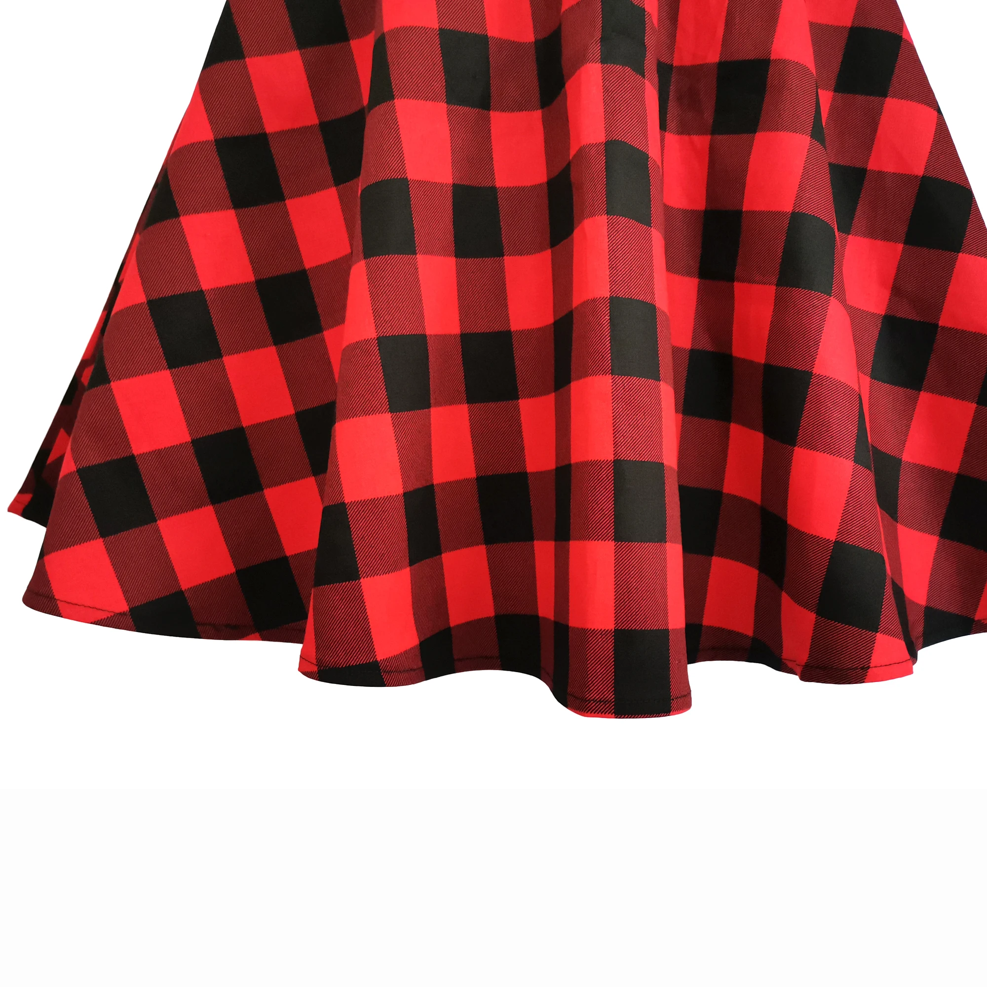 Желтая красная клетчатая юбка средней длины с высокой талией Женская винтажная