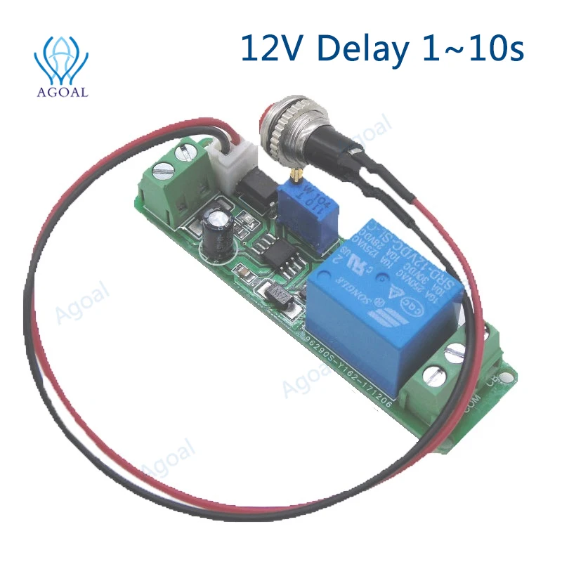 

Плата релейного модуля с временной задержкой 12 В постоянного тока, внешняя зеркальная цифровая зеркальная задержка, переключатель с таймер...