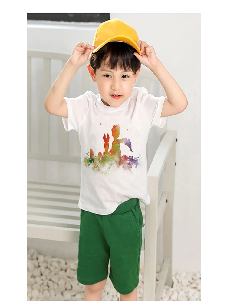 Коллекция 2021 года детские футболки унисекс с изображением Маленького принца