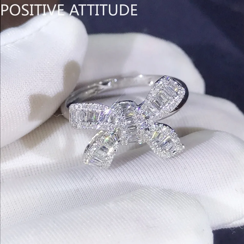 Новинка 2021 технология модное блестящее женское кольцо с бантом свадебное для