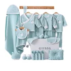 Наряды для новорожденных девочек, хлопковая одежда для новорожденных, одежда для малышей с мультяшным рисунком, рубашка + брюки + нагрудники для детей 0-9 месяцев