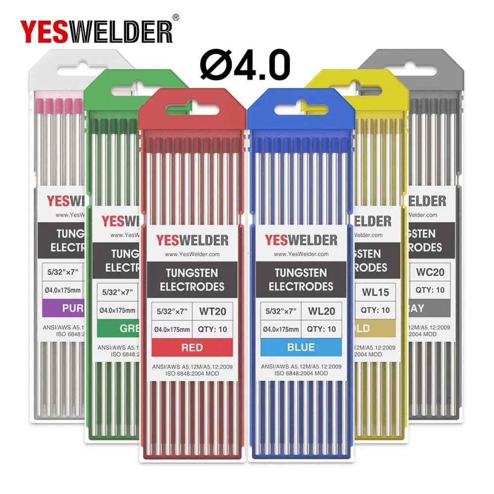YESWELDER 10 шт./компл. вольфрамовые электроды сварочные стержни для сварочного
