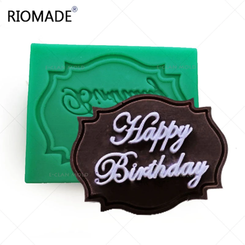 Силиконовая форма с надписью Happy Birthday для украшения торта формы чипсов шоколада