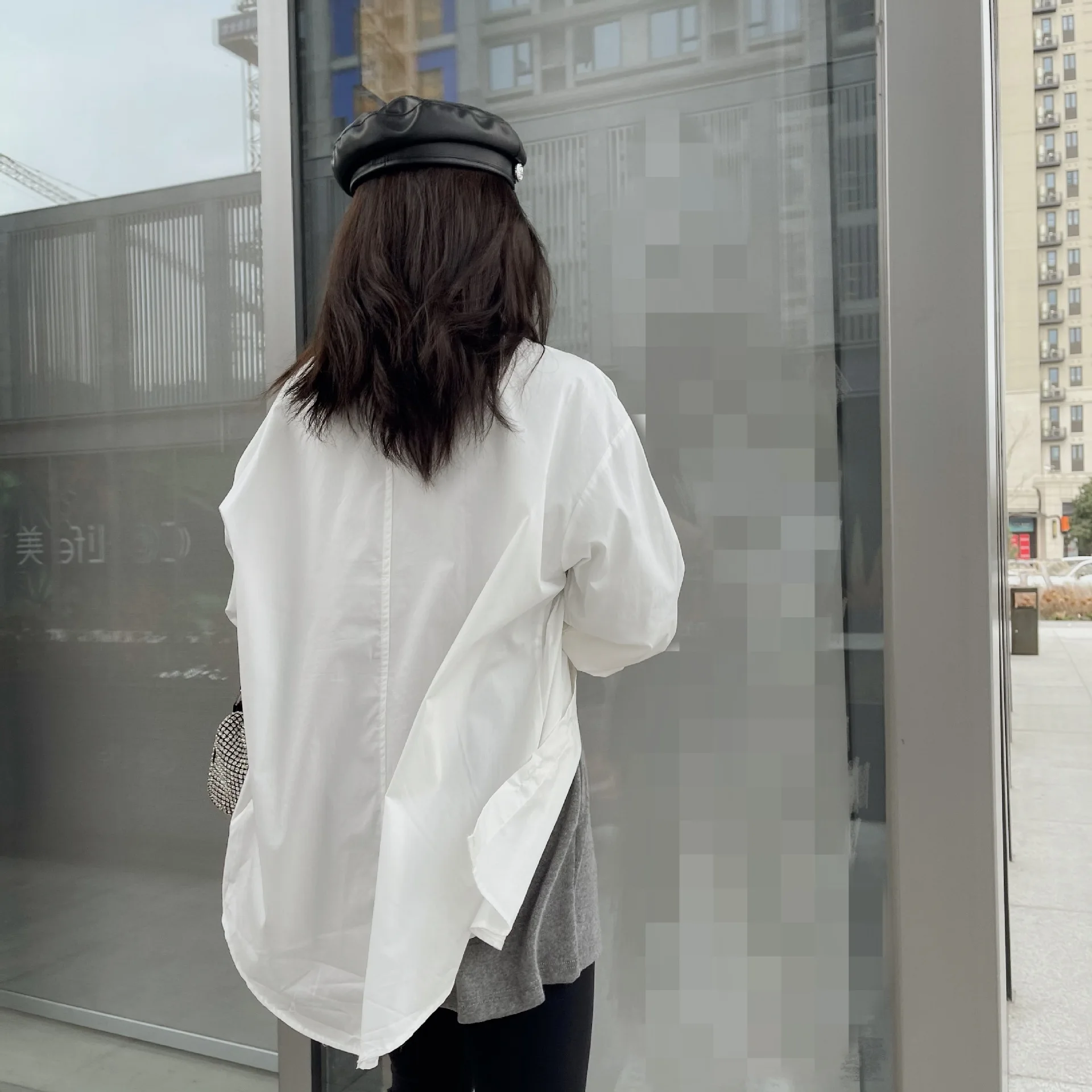 

TVVOVVIN Casual Simple Korean Loose Heart Pattern Shirt Laple Long Sleeve All-match Female Blouse For Spring New 3ZZL