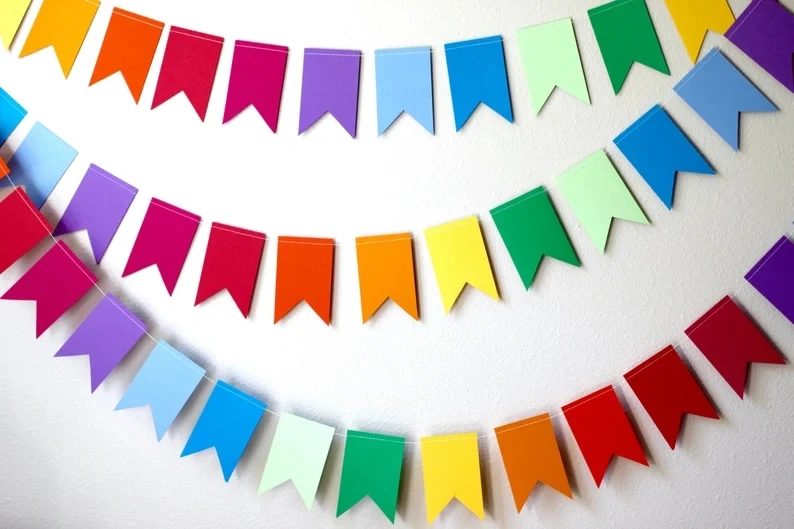 Реквизит для вечеринки в виде радуги украшение из фетровой ткани Радужный Флаг