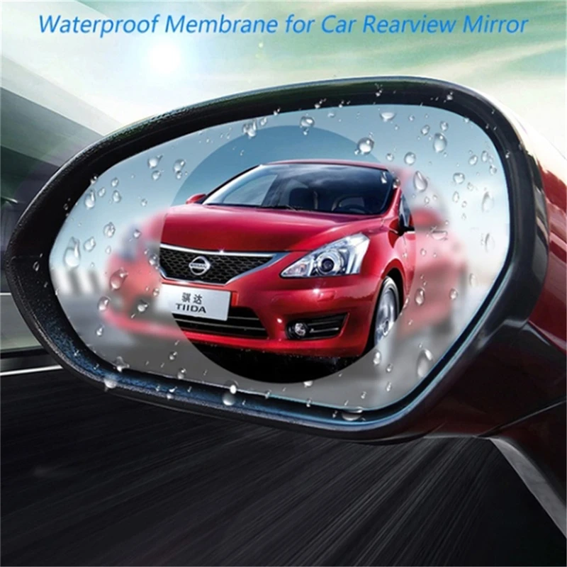 

2Pcs Car Rearview Mirror Protective Film Anti Fog Window Clear Rainproof Rear View Mirror Protective Soft Film Auto Accessories