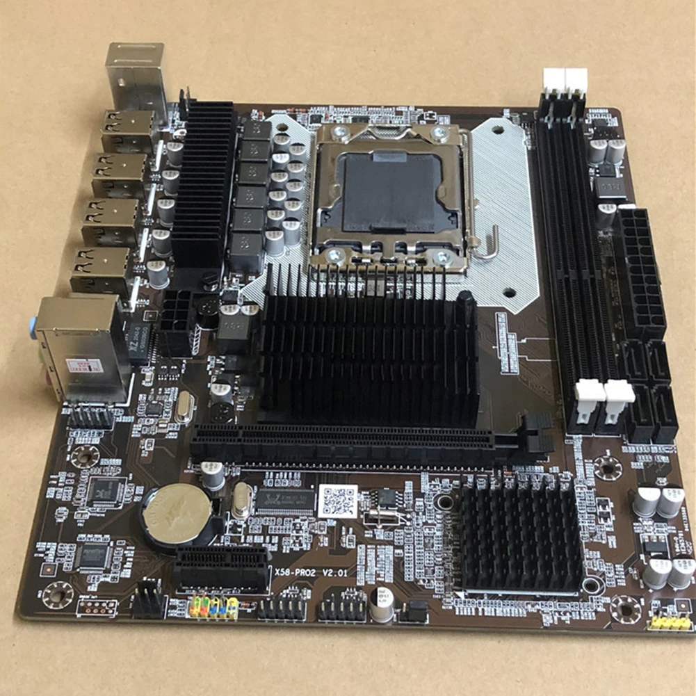 Материнская плата Pro X58 для настольного компьютера LGA 1366 Поддержка DDR3 ECC REG E5520 X5650