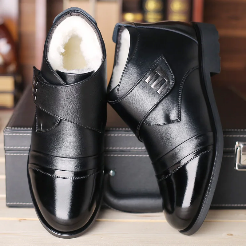 ZUNYU/Новинка зимние мужские ботинки высококачественные кожаные Ботильоны теплые