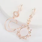 Женские серьги с подвеской в виде полумесяца, асимметричные металлические серьги золотого цвета в стиле ретро, 2021