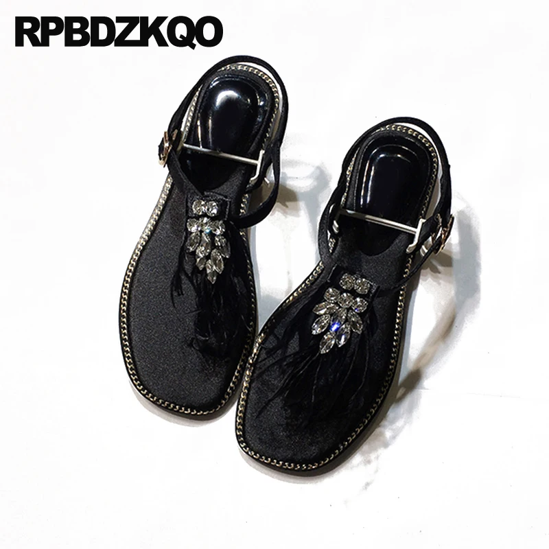 кристалл обувь плеть T ремешок горный хрусталь сатин дамы бриллиант драгоценный