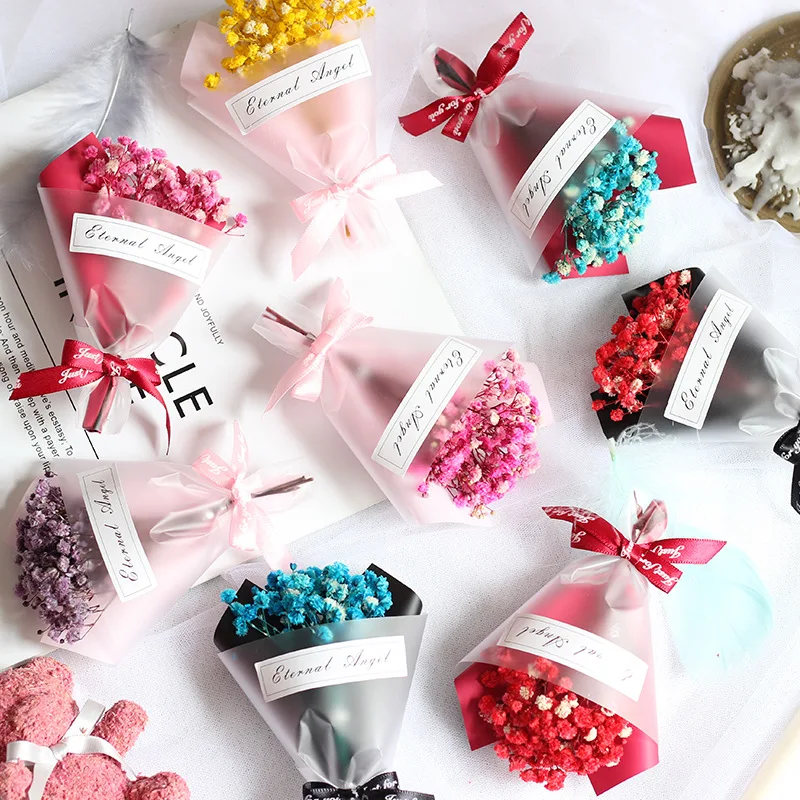 1 Bunch of Mini Dried Flowers Sky Stars Small Bouquet Take Picture Prop Home Window Decoration Valentine's Day DIY Craft Gifts