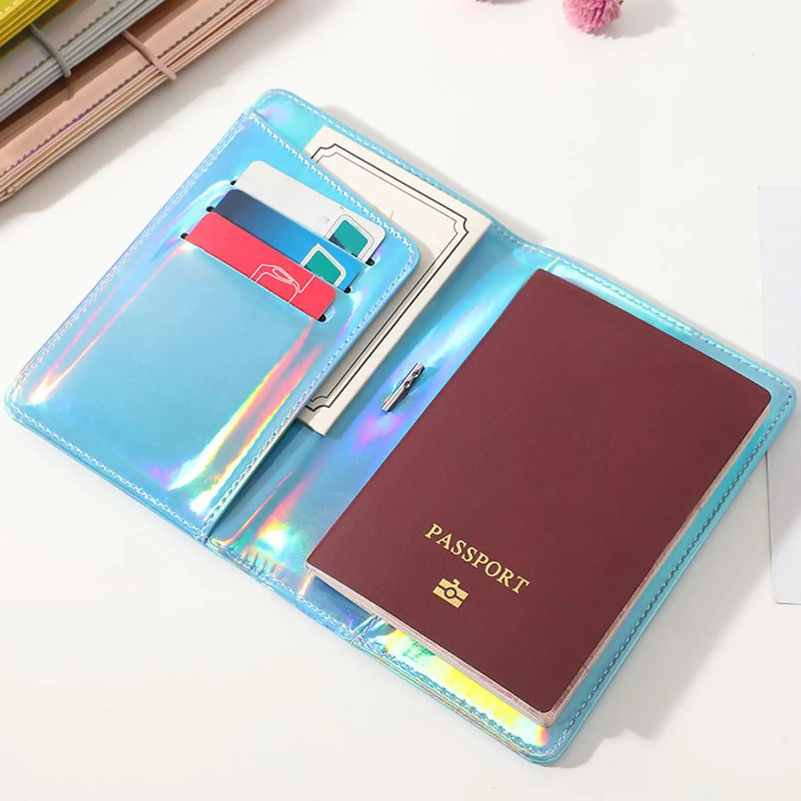 

Функциональный чехол для карт, деловой чехол для мужчин и женщин, кредитная сумка для паспорта и карт, чехол для удостоверения личности, пас...