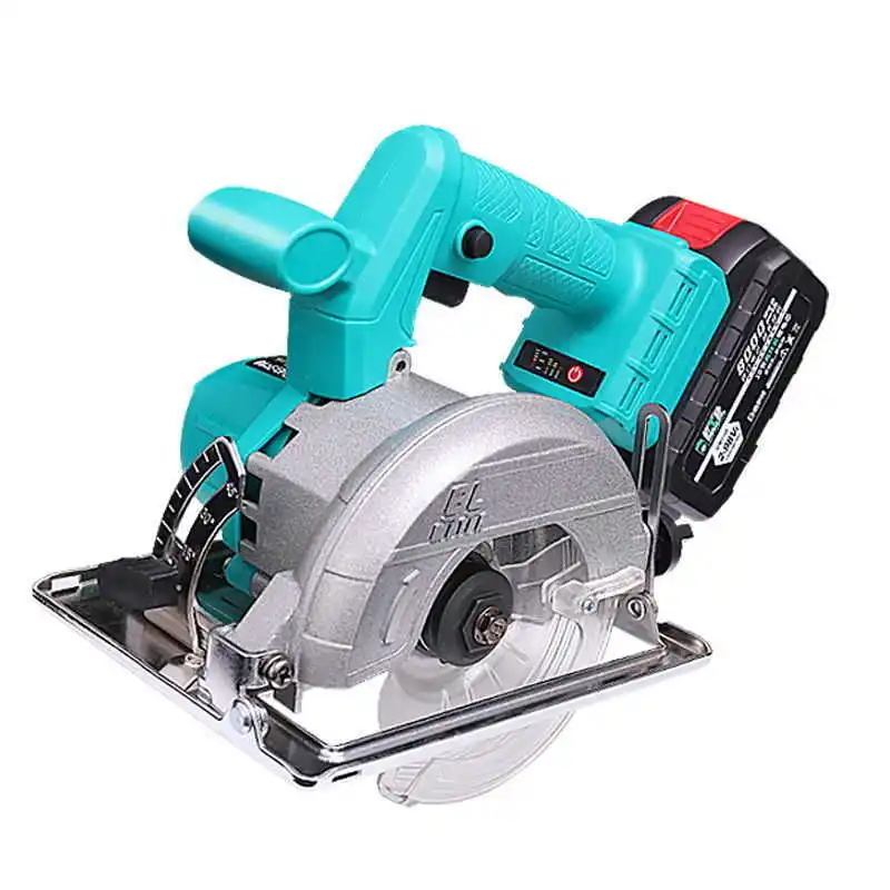 125mm Cordless Electric Circular Wood Cutter Curved 0 to 45 Adjustable Cutting Sawing Machine With 21V Lithium-Ion Battery