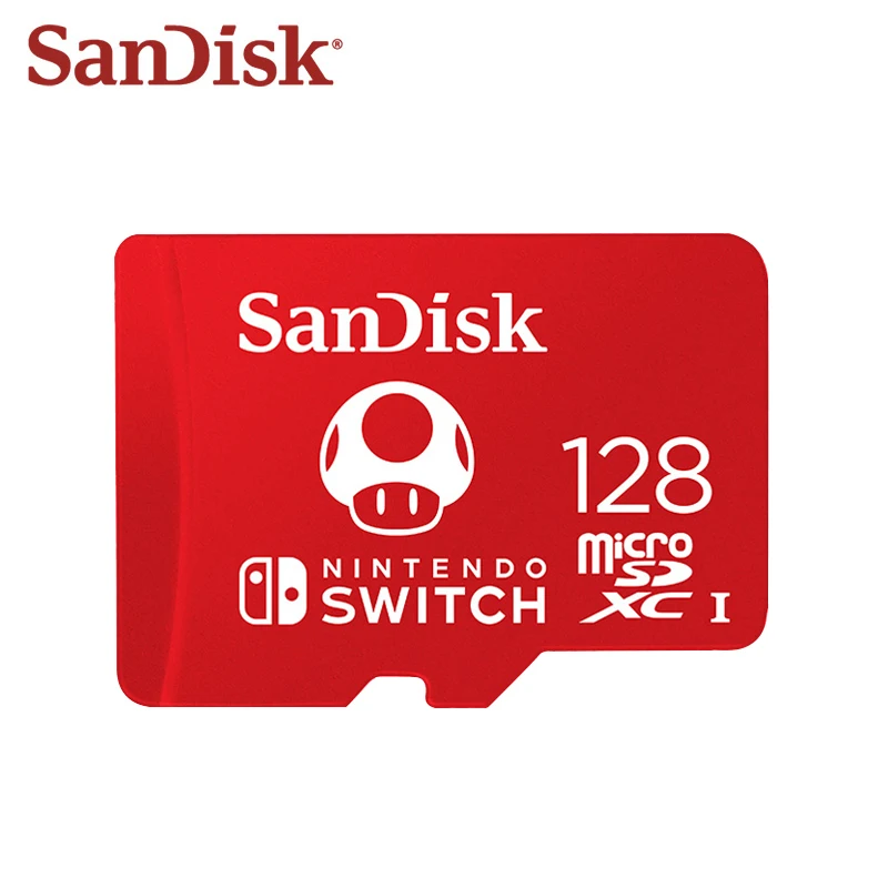 SanDisk 256GB MicroSD Card Nintendo Switch Authorized Mario Theme 128G TF Card Memory Card High Speed For Game Expansion Card