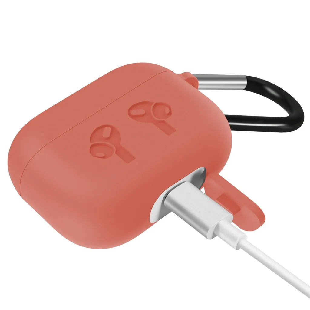 Чехол для Apple AirPods Pro 2019 с беспроводной зарядкой силиконовый защитный чехол