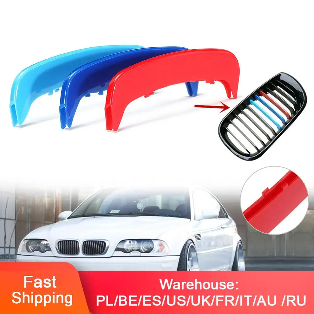 Набор трехцветных гоночных решеток подходит для BMW 3 серии E46 2002-2004 почечная