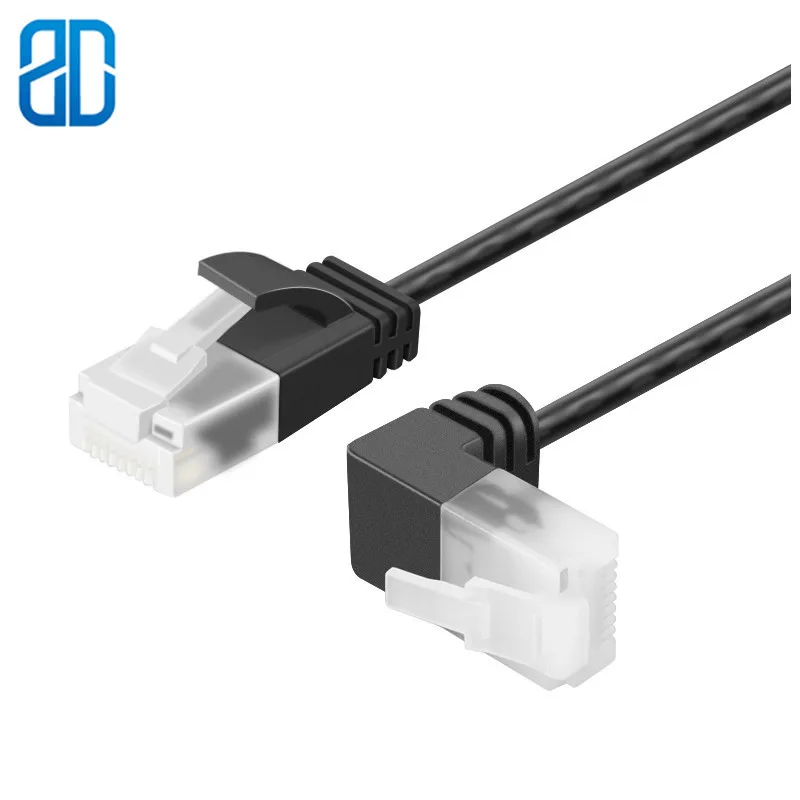 Сверхтонкий Ethernet-кабель Cat6a левый правый вниз угол UTP сетевой Соединительный
