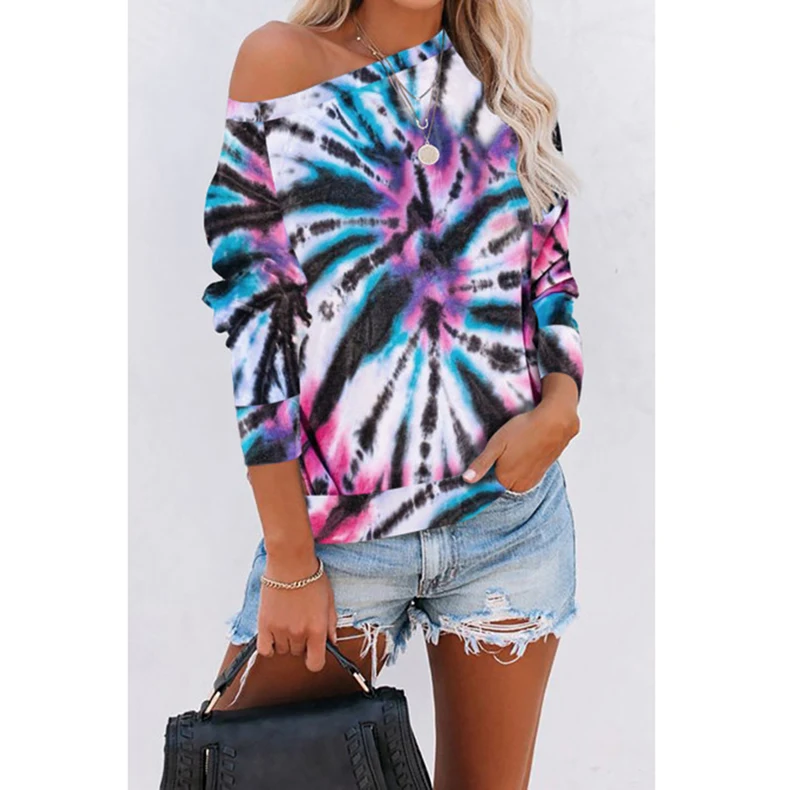 

2020 Women Autumn T-shirt Long Sleeve O-neck Loose Print Casual Tops New Fashion Shopping Dating Sweet Daily Wear