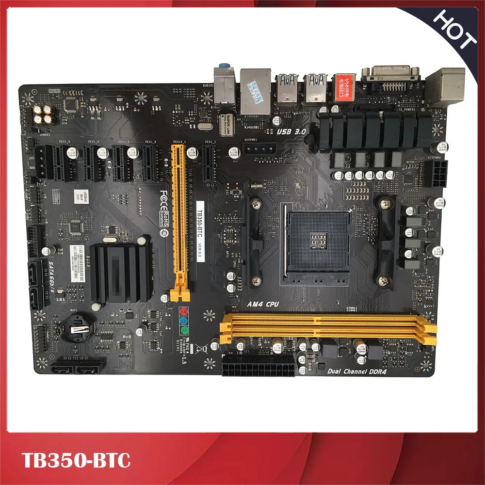 

Специальная материнская плата для BIOSTAR TB350-BTC AM4 6 * PCI-E A6 9500 TB85 TB250 VER 6,0, идеальный тест, хорошее качество