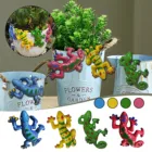 Фотоподвеска для сада, дома, цветочный горшок, подвесной цветочный горшок, ящерица, окрашенные фигурки в модном стиле