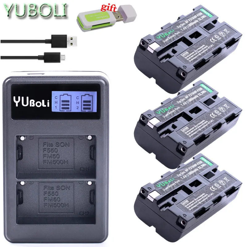 charger and 3battery USB зарядное устройство 4x bateria NP-F570 NP-F550 NP-F330 NP F550 NP F330 F750 Батарея для sony CCD-SC55 CCD-TRV81 DCR-TRV210 MVC-FD81 Hi-8 - Цвет: charger and 3battery