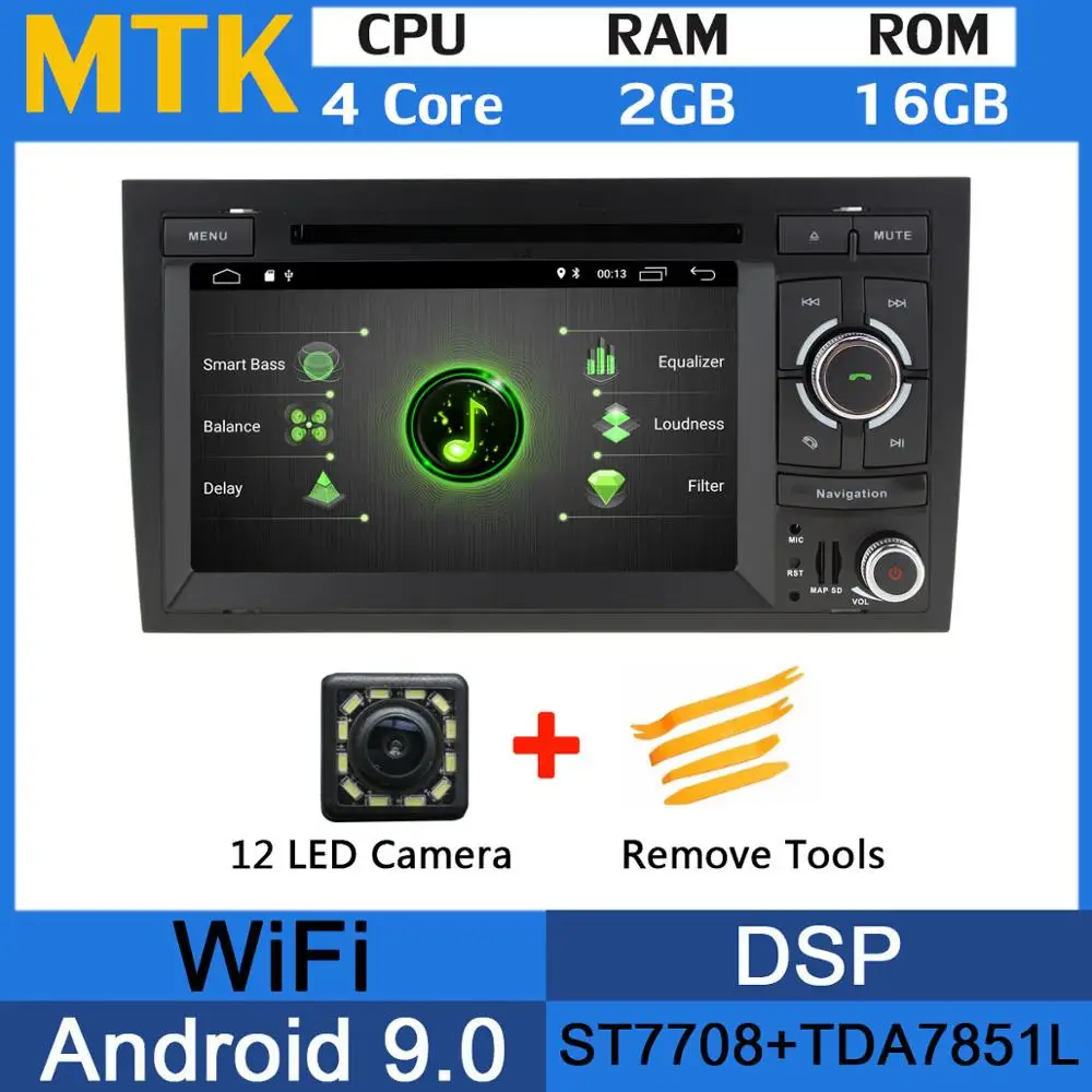 MTK PX6 Восьмиядерный Android 9,0 4G+ 64G 5 USB для Audi A4 2002-2008 S4 RS4 B9 B7 SEAT EXEO 2009-2012 автомобильный радиоприемник стерео gps навигация - Цвет: MTK